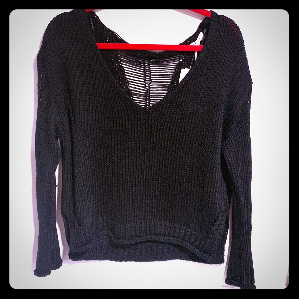 NWT Miracle distressed/deconstructed sweater